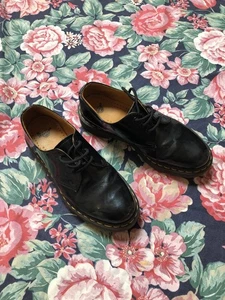 Dr. Martens Damen-Oxfords Größe 8 schwarz Lackleder Freizeit abgenutzt verblasst - Bild 1 von 24