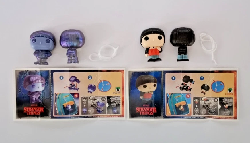 KINDER JOY ITALIA  COPPIA WILL " STRANGER THINGS " FUNKO POP ! 2025 - Imagen 1 de 1