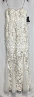 Aidan Mattox Womens Ivory Wedding Dress Size 2 NWT - Image 1 of 4