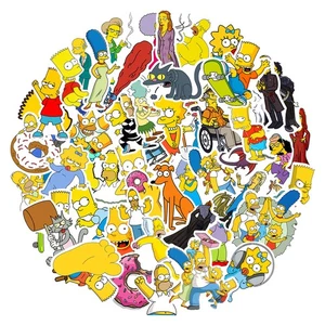 Pack de 50 autocollants Les Simpson pour ordinateur portable/bouteille d'eau/téléphone/guitare - Photo 1 sur 6