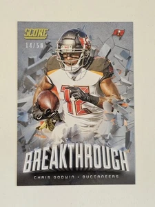 2019-20 Score Breakthrough Gold/50 Chris Godwin ✨️Se envía al día siguiente - Imagen 1 de 2