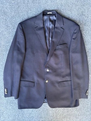 Joseph Abboud Men’s Blazer 44R Blue REDA 110*WOOL Sport Coat Two Button Jacket - Image 1 of 4