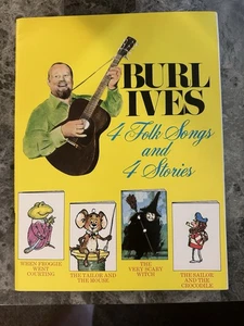 Burl Ives – 4 Folk Songs and 4 Stories Book (1969 CBS) Froggie, Witch, Mouse - Picture 1 of 3
