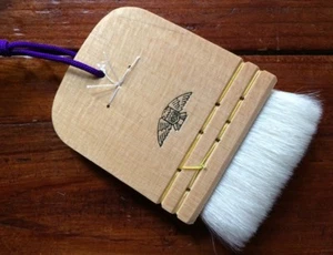 Japanischer Geisha Kabuki Hinoki Holz Ziegenhaar 60 mm Itahake Pro Bühne Make-up Pinsel - Bild 1 von 9