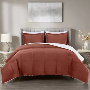 Ultra-Soft Micromink Sherpa King Size Comforter Set with 2 Pillow Shams - Terrac - Picture 1 of 9
