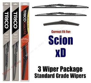3 Wiper Package Front & Rear - fits 2008-2014 Scion xD - 30260/130/8A - Bild 1 von 1
