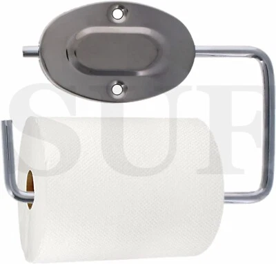 RYSONS Toilet Roll Holder Chrome Finish Wall Mounted Metallic Toilet Paper Holder Roll