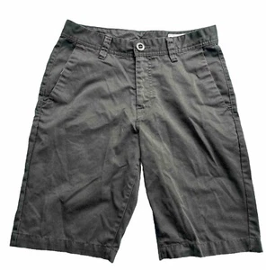 VOLCOM Mens Chino Shorts W28 Small Black Cotton Skater Skateboarding Skateboard - Picture 1 of 11