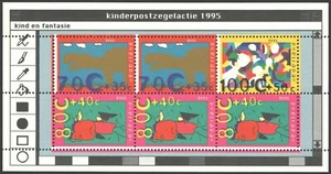 1995 Netherlands, Children's stamps, Dinosaur, Teacher, Colors MNH - Picture 1 of 1