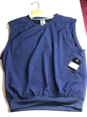 VINTAGE Russell Athletic Coaches Blank Vest Men’s Medium Navy Blue - Image 1 of 4