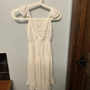 Sleeveless Lined Art Class White Rayon Dotted Sundress Girls Size 4/5 NWT! - Picture 1 of 7