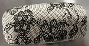 HARD CANDY Clamshell Eyeglasses Sunglasses Case Black/White Stripes, Flowers - Picture 1 of 5