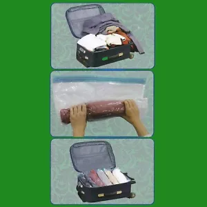 10x 50x70cm Travel Space Saving Zip Lock Bags, Holiday, Storage Luggage Suitcase - Picture 1 of 7