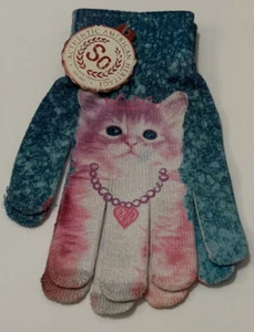 So Ombre Princess Cat Photo Gloves One Size - Picture 1 of 2