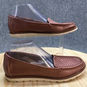 Natural Soul Shoes Womens 8.5 M Inka Slip On Loafers Pink Faux Leather Moc Toe - Picture 1 of 15
