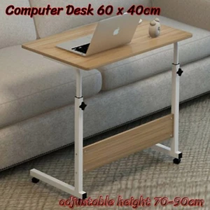 Over Bed Chair Table 4 Castors Lockable Multipurpose Height Adjustable Sofa Desk - Picture 1 of 1
