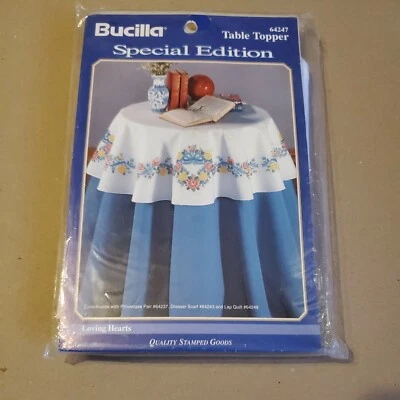 Bucilla Tablecloth Embroidery Craft Kit 64247 Grandmacore Cottage Core   New  - Image 1 of 4