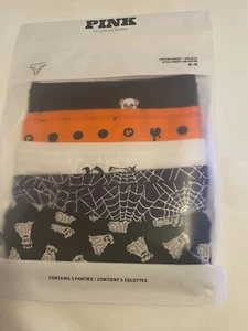 Victoria Secret PINK 5 pack Cheeky Panties Womens XS S M L XXL Cotton Halloween - Picture 1 of 10