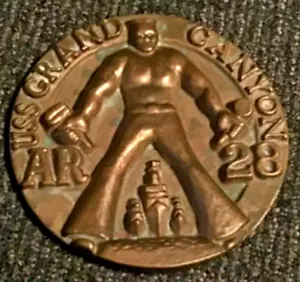 6” Old USS Grand Canyon AR-28 Heavy Bronze Plaque~Shenandoah Navy Destroyer~Art - Picture 1 of 7