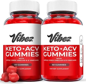 2 Pack - Vibez Keto ACV Gummies, Weight Loss, Appetite Suppressant-120 Gummies - Picture 1 of 3