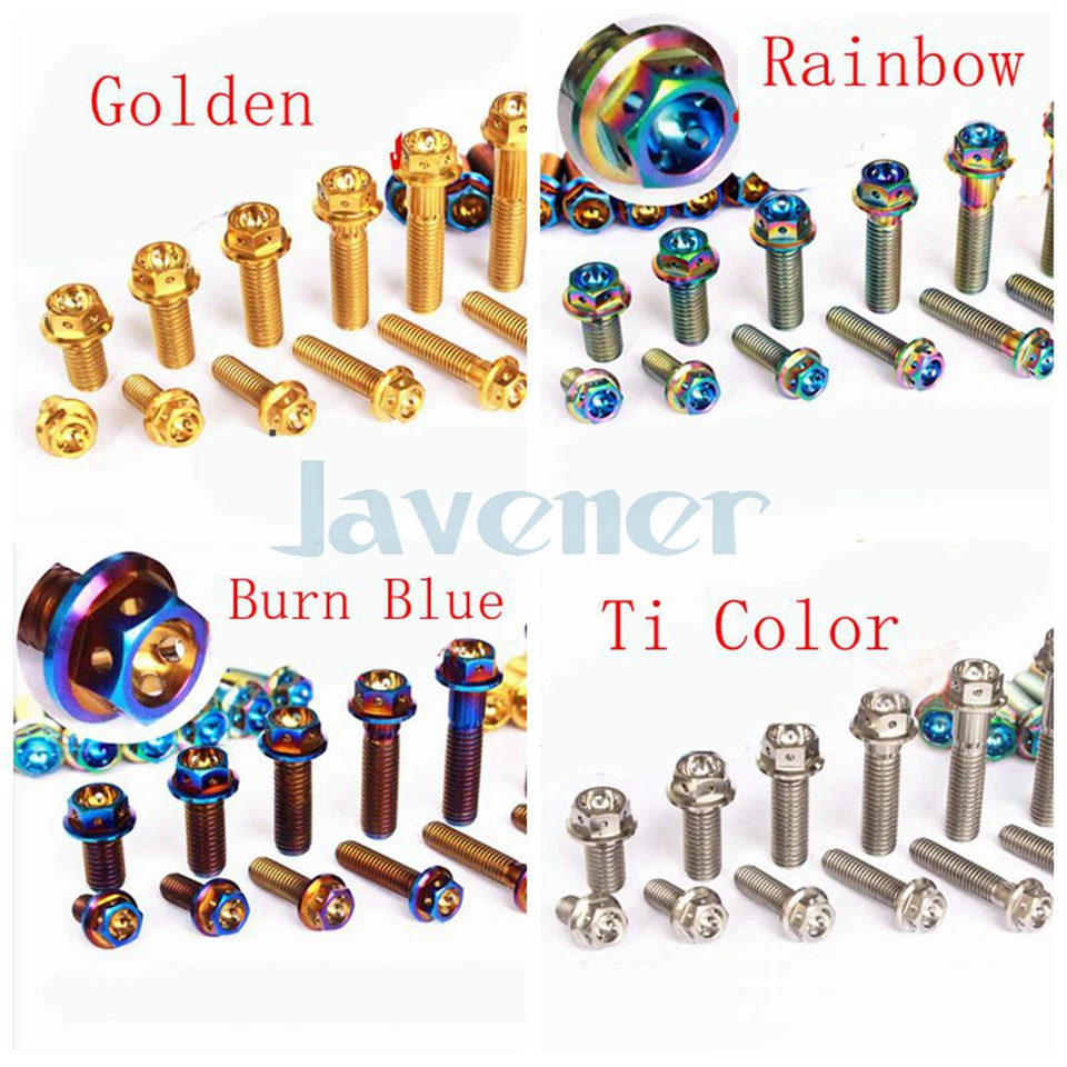 LOTE 2 M6*1 M8*1,25 GR5 Brida Titanio Tornillo Pernos Hexagonales Cóncavos Motocicleta Foto 1 de 1