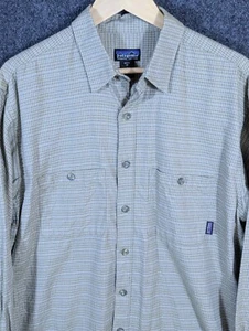 Vintage Patagonia Shirt Mens Medium Long Sleeve Button Up Gingham Organic Cotton - Picture 1 of 9