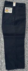 NWT Ben Davis Genuine Original 50/50 Blend Work Pants 38 x 32 Black New VTG - Picture 1 of 5