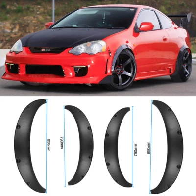4pc 79&85cm Universal Flexible Car Body Wheel Fender Flares Extra Wide Arches - image 1 of 4