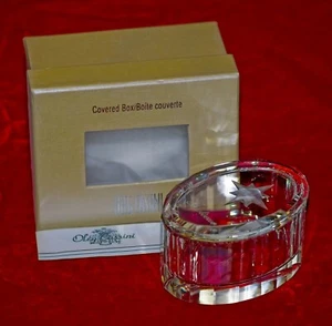 VINTAGE Crystal Trinket Box OLEG CASSINI (Jacqueline Kennedy designer) IN BOX! - Picture 1 of 8