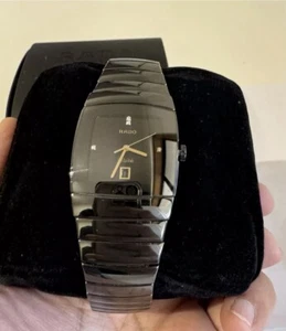 RADO SINTRA JUBILE DIAMOND BLACK CERAMIC WATCH RARE 2010 MODEL - Picture 1 of 10