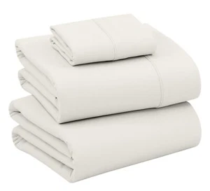 4 Piece 100% Cotton Sheet Set Deep Pocket 200 Thread Count Cozy Soft Bed Sheets - Picture 1 of 247