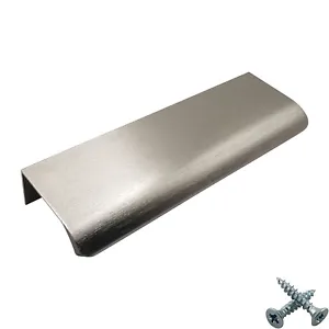Stainless Steel Kitchen Cabinet Door Handles Cupboard Drawer Concealed Edge Pull - Picture 1 of 7