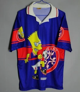 RARE VINTAGE BART SIMPSON BAYERN MUNICH FOOTBALL SHIRT JERSEY SIZE M - Picture 1 of 5