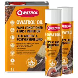 OWATROL Öl OIL Bundle 1 Liter + 2 x 300ml Öl Spray Rostschutz Rostversiegelung - Bild 1 von 5