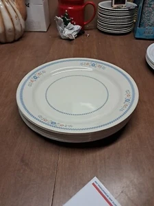 8 Corelle Needlepoint Pattern Dinner Plates 10-1/4" Euc+ Bin 178  - Picture 1 of 13