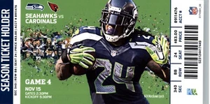 Arizona Cardinals vs Seattle Seahawks 11/15/2015 Full Ticket - Marshawn Lynch . - Picture 1 of 2