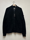 G-STAR RAW mens black attacc suede BOMBER JACKET Sz L See Pictures for details