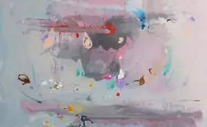 Fuegos artificiales grises de Helen Frankenthaler como impresión artística HIQU en lienzo - Imagen 1 de 2