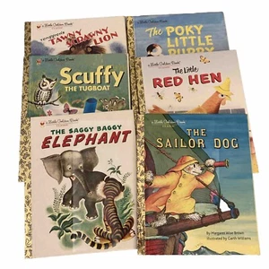 Little Golden Books Classic Characters - Set Of 5 Children's Books W/Extra Book - Picture 1 of 8