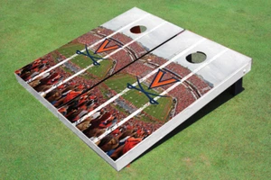 University of Virginia Stadium Long Strip Themed Cornhole Boards - Picture 1 of 1