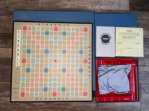 Scrabble Deluxe Crossword Game Selchow & Righter Co Vintage 1966 In Box - Picture 1 of 12