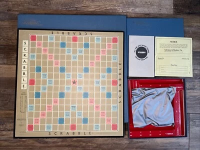 Scrabble Deluxe Crossword Game Selchow & Righter Co Vintage 1966 In Box - Image 1 of 4