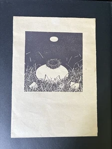 1988 Original Ink Valeriy Demyanishyn Rotted Egg Ukrainian Artist Bohemian Rare - Picture 1 of 7