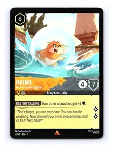 Rhino #1/204 Archazia's Island Disney_lorcana Rare - Picture 1 of 2