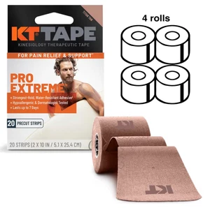KT Tape Pro Extreme 20 Strip 10" Precut BEIGE Titan Tan ~ New in Box (Lot Of 4) - Picture 1 of 7