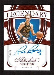 2023-24 Panini Flawless Rick Barry Legendary Auto Ruby /15 Golden State Warriors - Picture 1 of 2