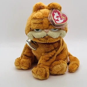Ty Beanie Babies Garfield the Movie Cat Plush Stuffed Animal CREASED HEART TAG - Picture 1 of 15