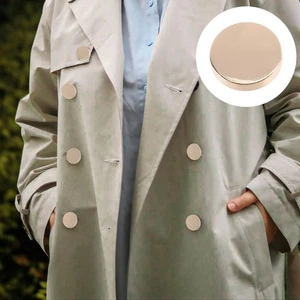 30 Stück Metall flache Mantelknöpfe Legierung Knöpfe für Mode Nähen Kleidung - Bild 1 von 12