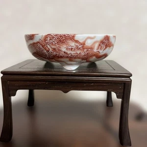 Bonsai Pot White Brown Japanese Art Miniature Tree Container Ornamental Plant - Picture 1 of 6