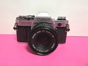 Canon AE-1 35mm SLR Film Camera W/ 50mm FD Film Tested & Working Great! - Picture 1 of 6